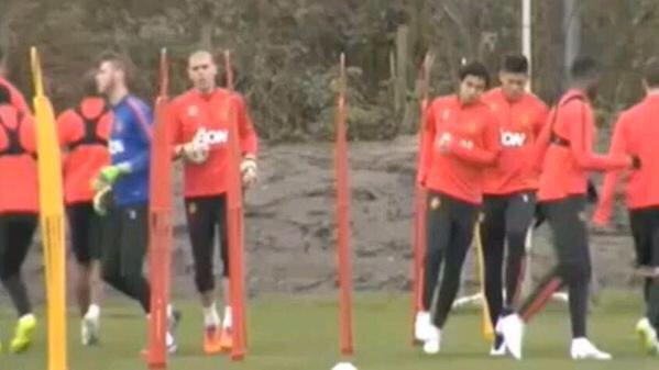 La última imagen de Valdés entrenando con los red devils. Fuente: @spherapremier